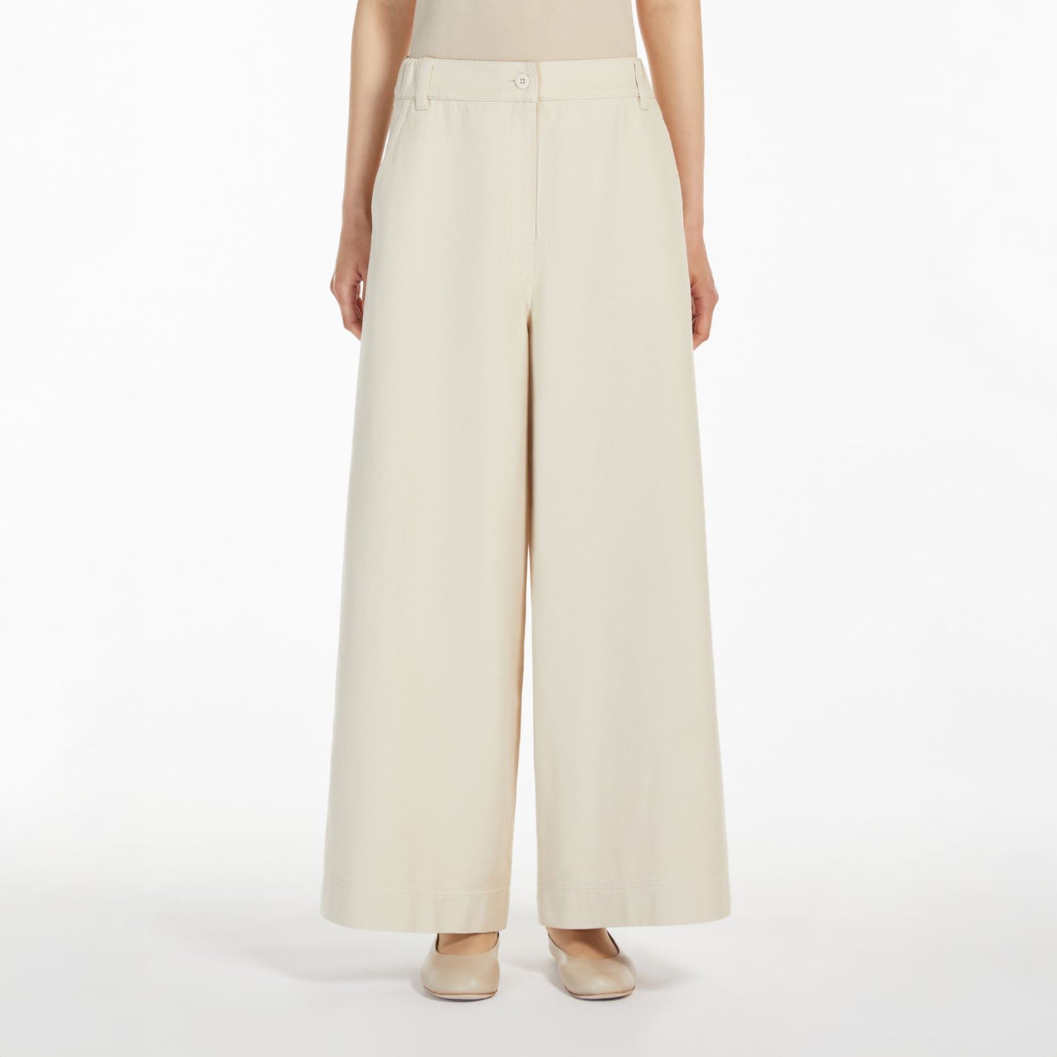 Disco Cotton Long Trouser - Sand