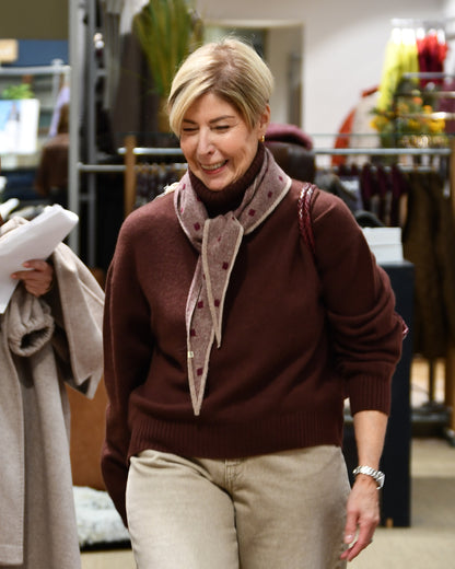 Oversize Roll Collar - Cocoa - Dark Brown