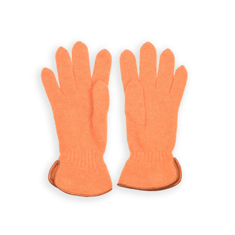 Wool Pom Pom Glove - Orange