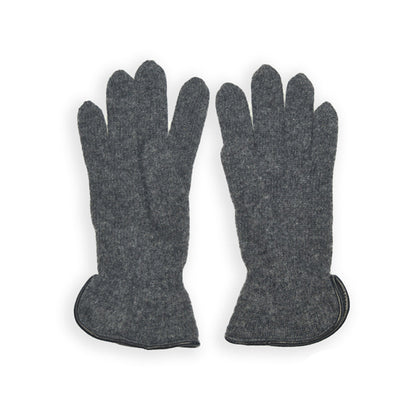 Wool Pom Pom Glove - Grey