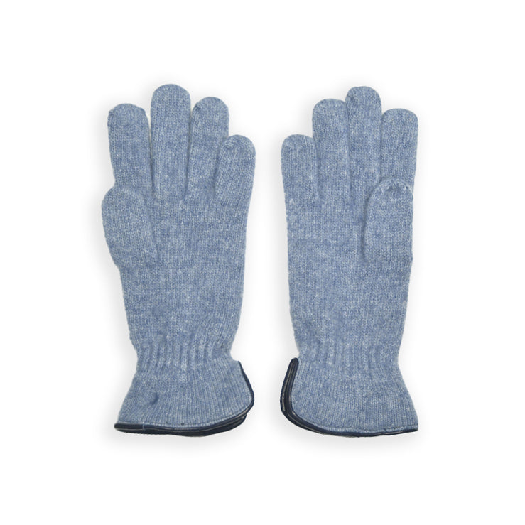 Wool Pom Pom Glove - Denim