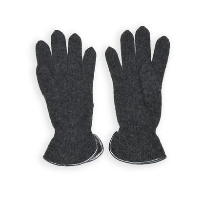 Wool Button Glove - Grey