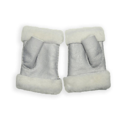 Suede Fingerless Glove - Grey