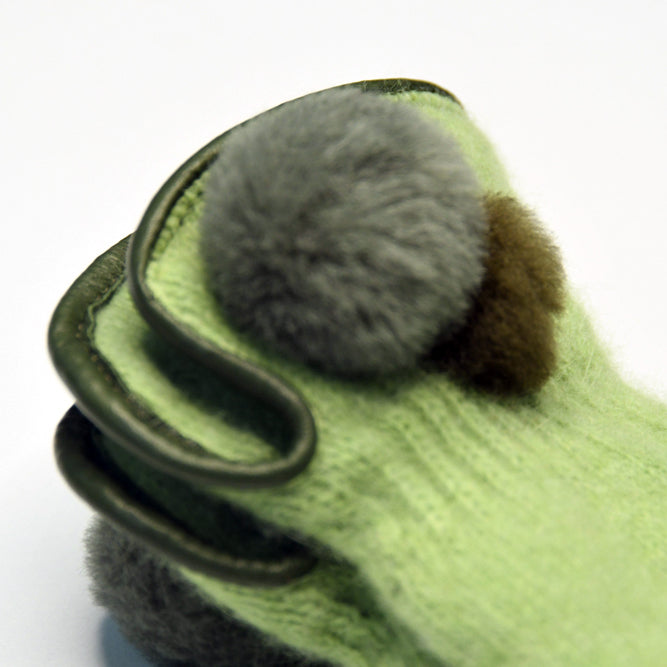 Wool Pom Pom Glove - Pistachio