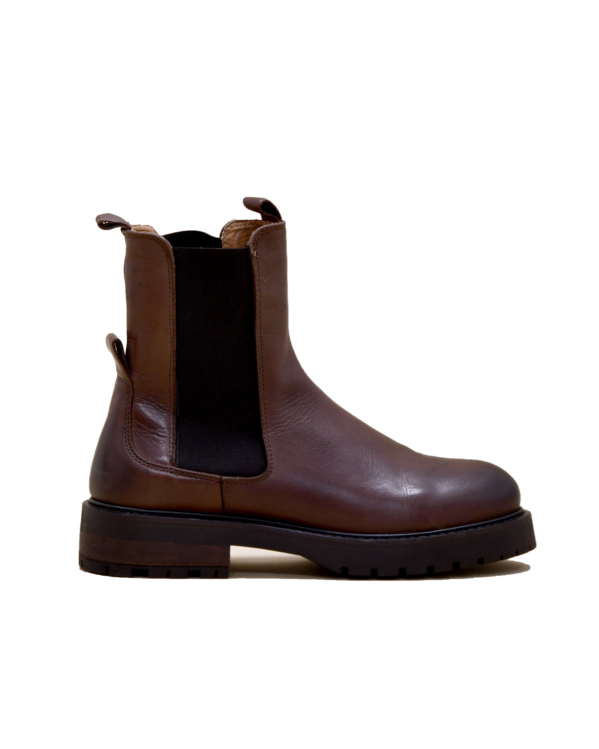 Katelyn Leather Wool-Lined Boots - Brown