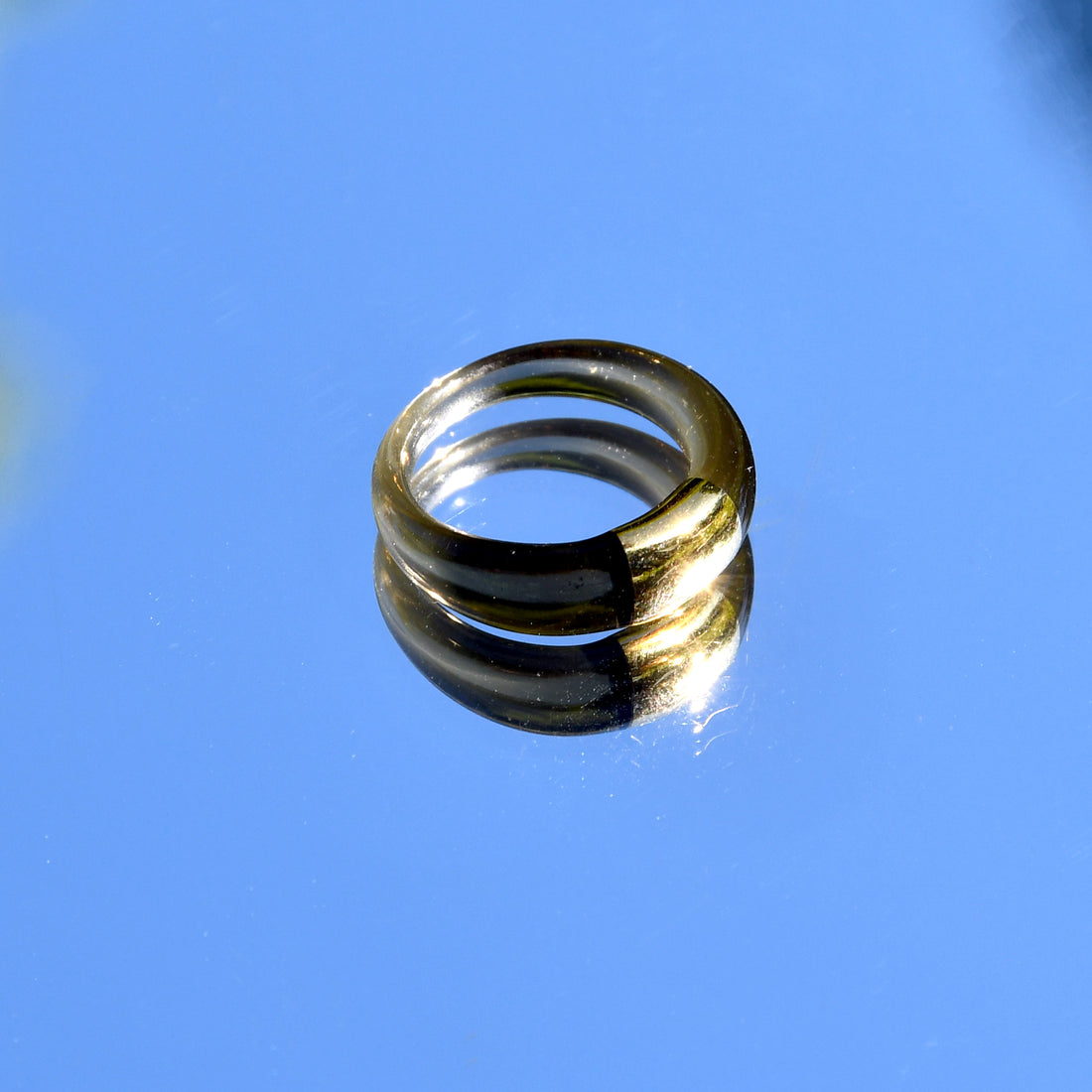Resin Signet Ring - Deep Smoky