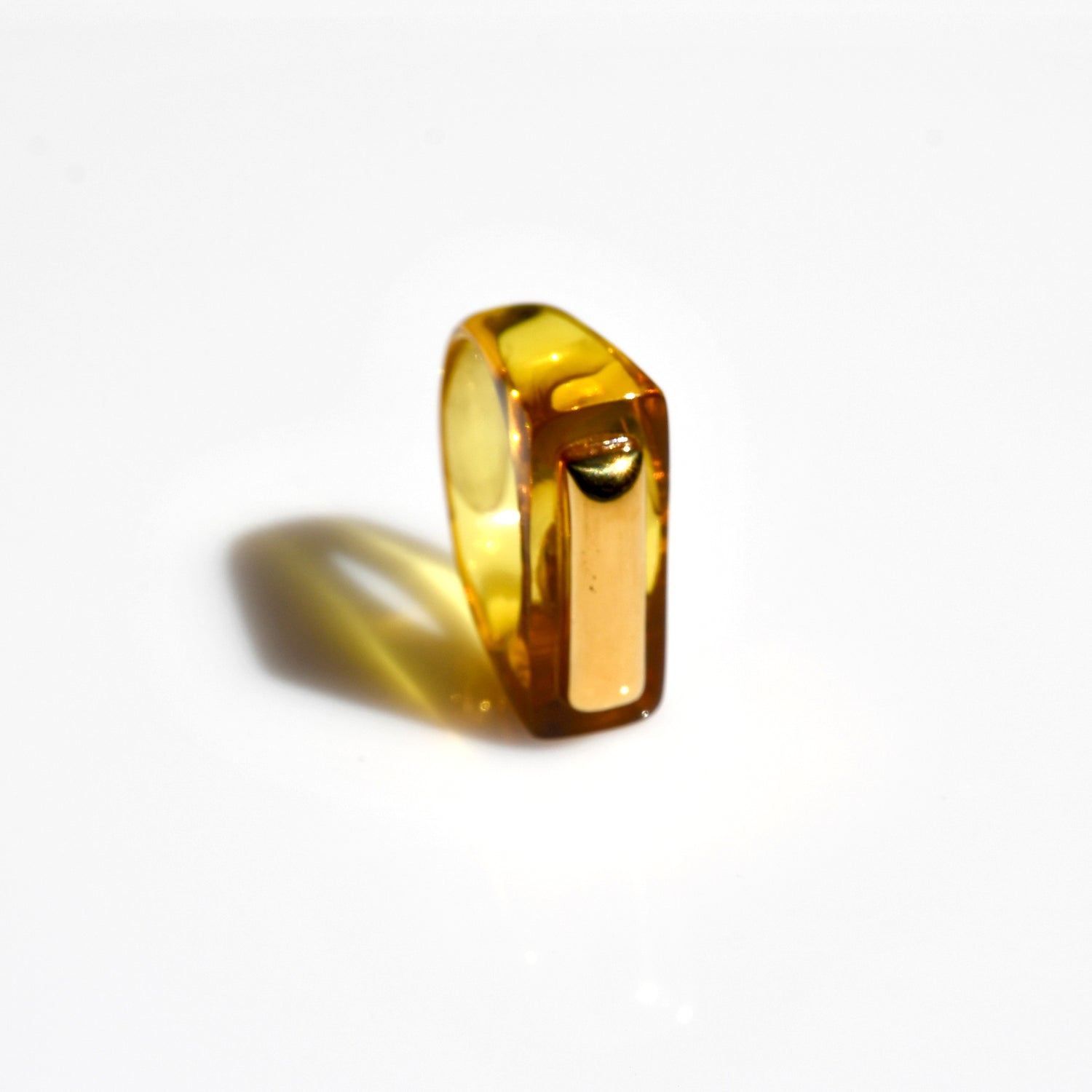 Resin Bar Ring - Tortoise Shell