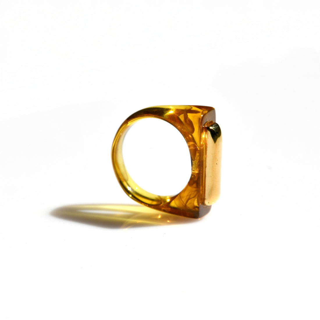 Resin Bar Ring - Tortoise Shell