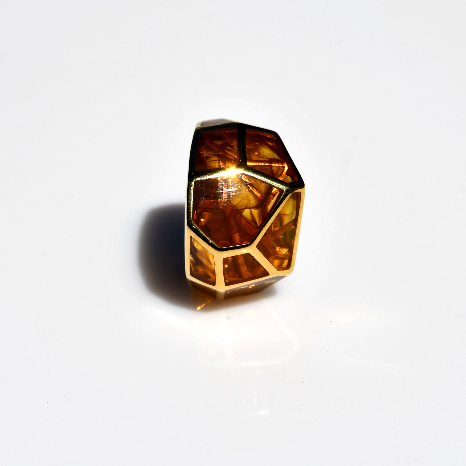 Tortoise Shell Hex Ring - Tortoise Shell