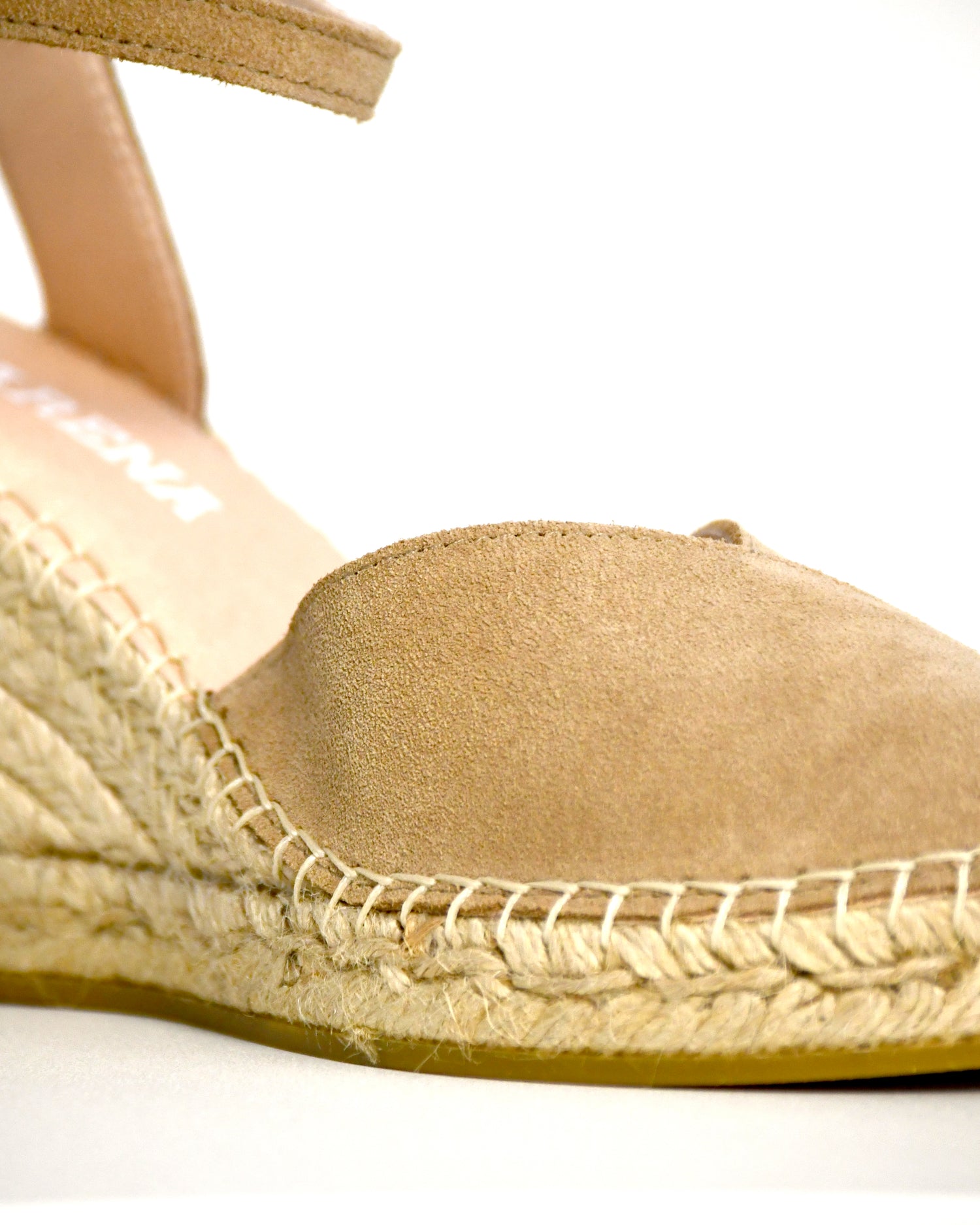 Buckle Espadrille With V Shape - Beige