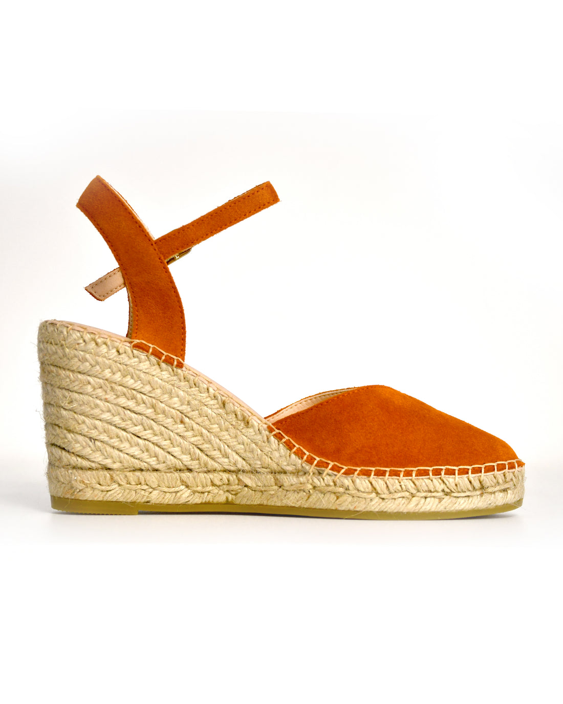 Buckle Espadrille With V Shape - Orange