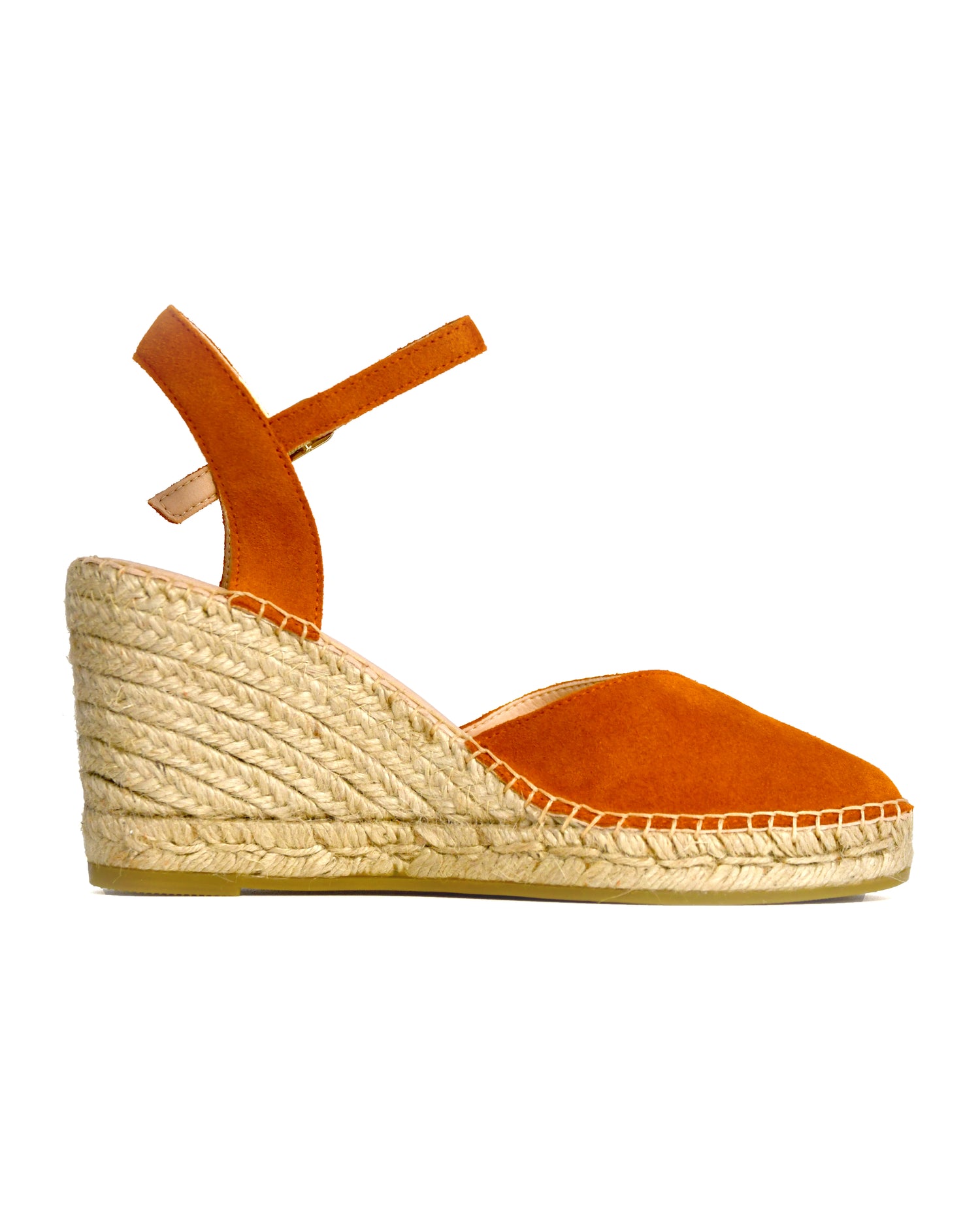 Buckle Espadrille With V Shape - Orange