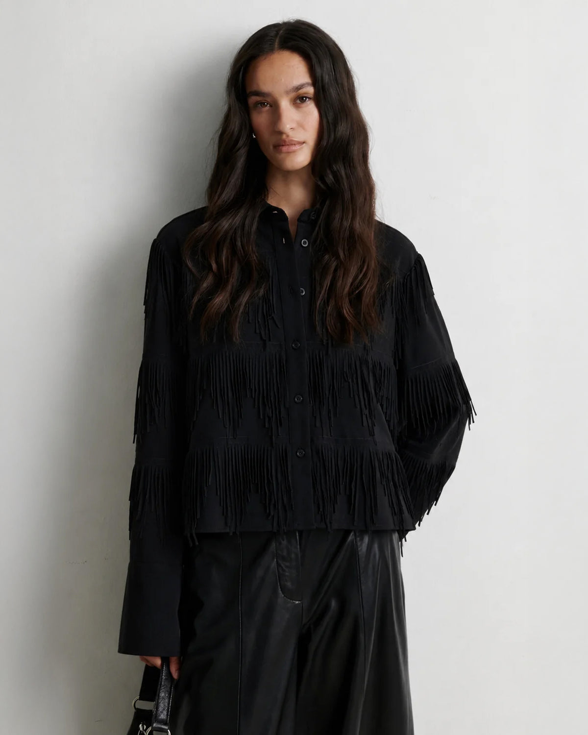 Dancing Cropped Shirt - Black