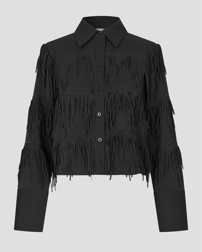 Dancing Cropped Shirt - Black