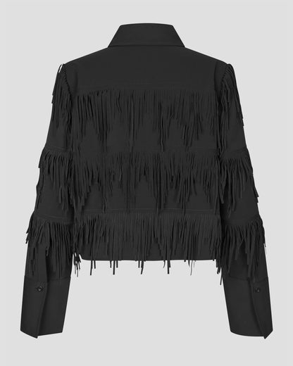Dancing Cropped Shirt - Black