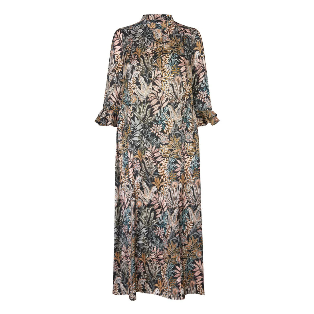 Rosanna Ruffle Dress - Sencha Black