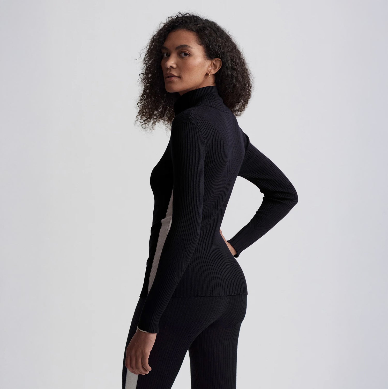 Demi 2.0 Half Zip Knit - Black