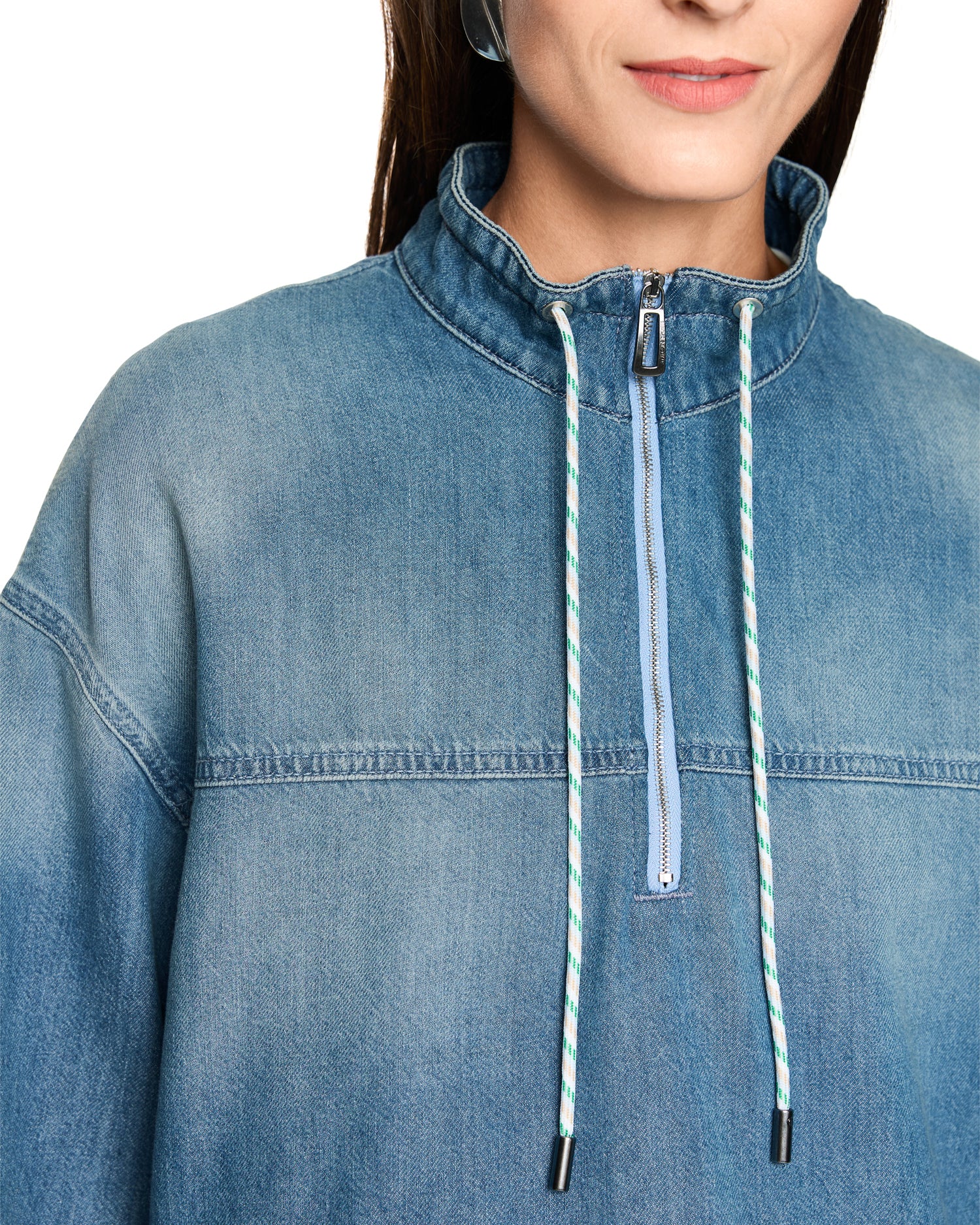 Denim Zip Top - Denim