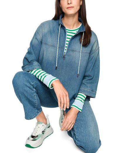 Denim Zip Top - Denim