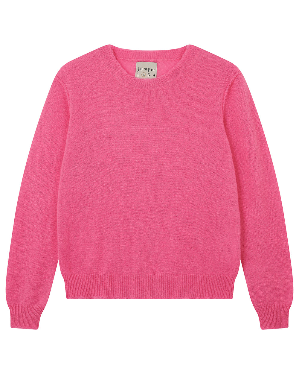 Distressed Cashmere Crew - Azalea