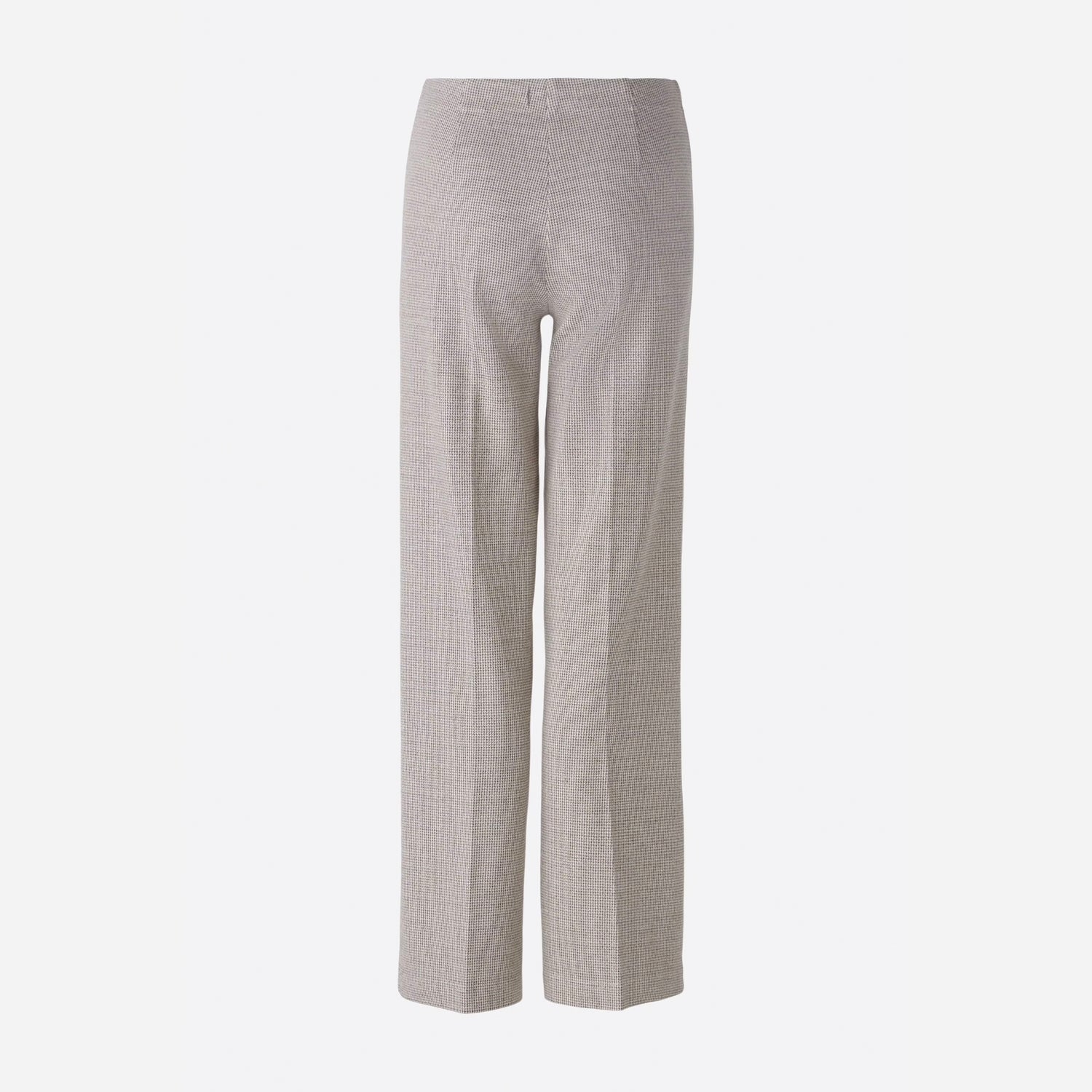 Dogtooth Pull On Trousers - Brown White