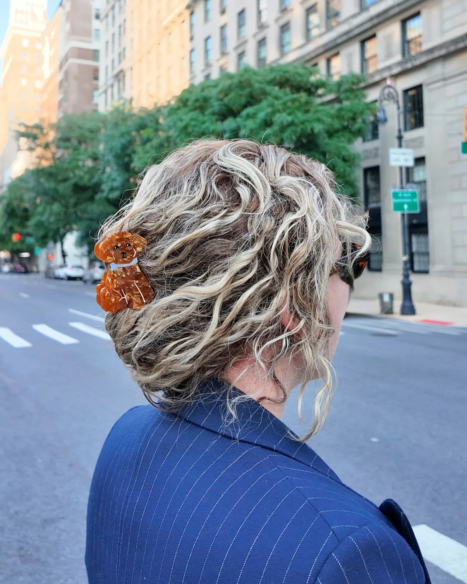 Doodle Puppy Hair Clip - Brown