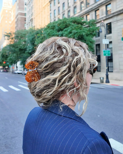 Doodle Puppy Hair Clip - Brown