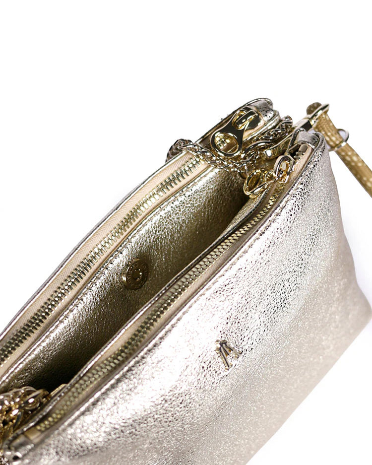 Duo Bubble Leather Bag - Gold