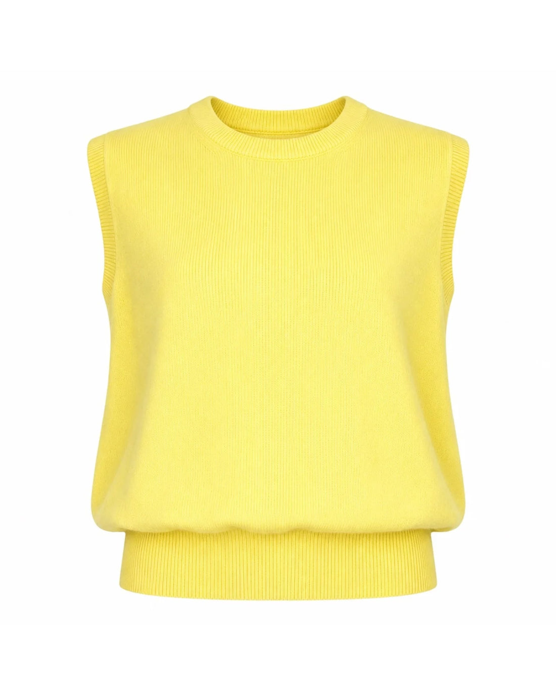 Durango Sleeveless Round Neck Jumper - Butter Yellow