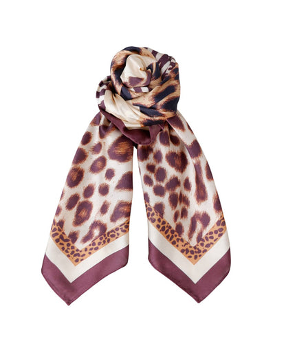 Elena Satin Scarf - Coffee