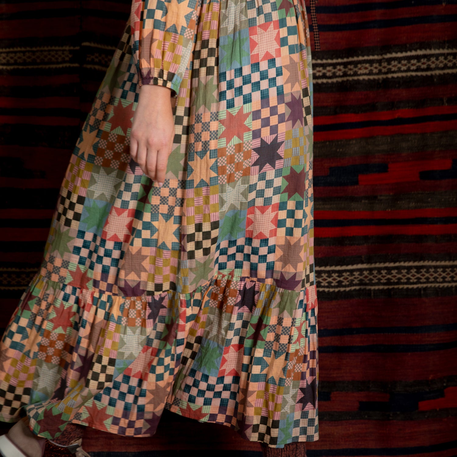Emma Quilted Body Star Dress - Multi