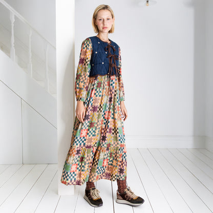 Emma Quilted Body Star Dress - Multi