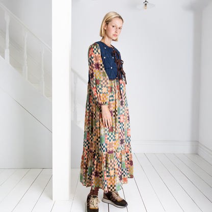 Emma Quilted Body Star Dress - Multi