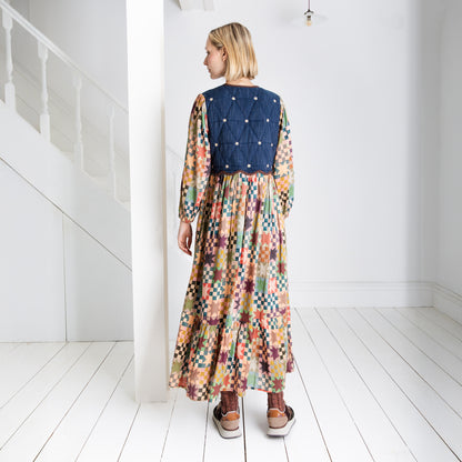 Emma Quilted Body Star Dress - Multi