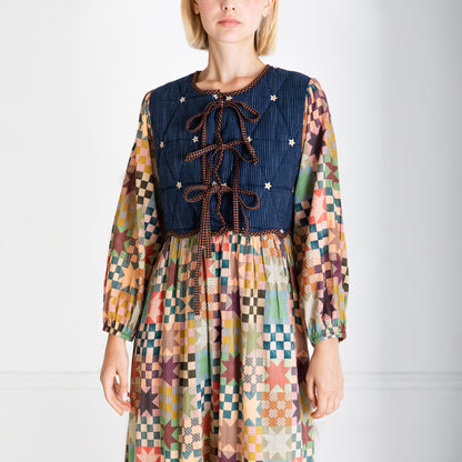 Emma Quilted Body Star Dress - Multi