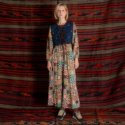 Emma Quilted Body Star Dress - Multi