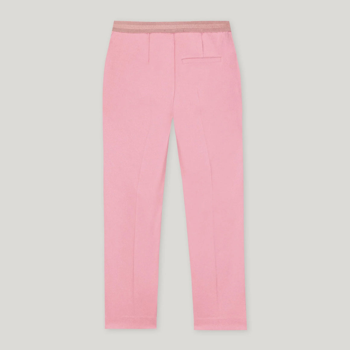 Elastic Back Gabardine Stretch Trousers - Cherry Blossom