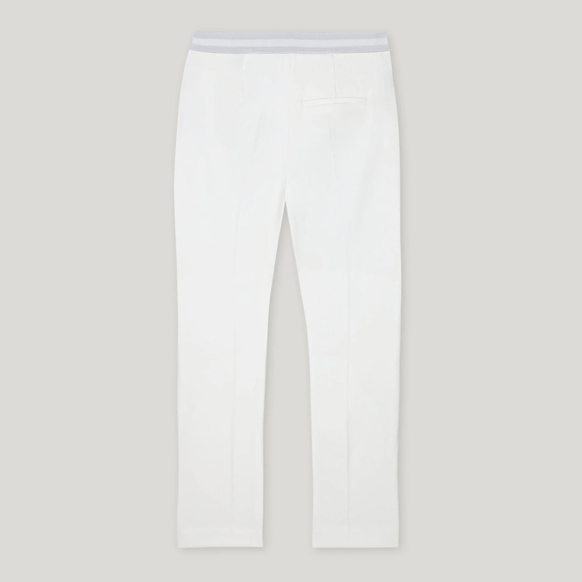 Elastic Back Gabardine Stretch Trousers - Off White