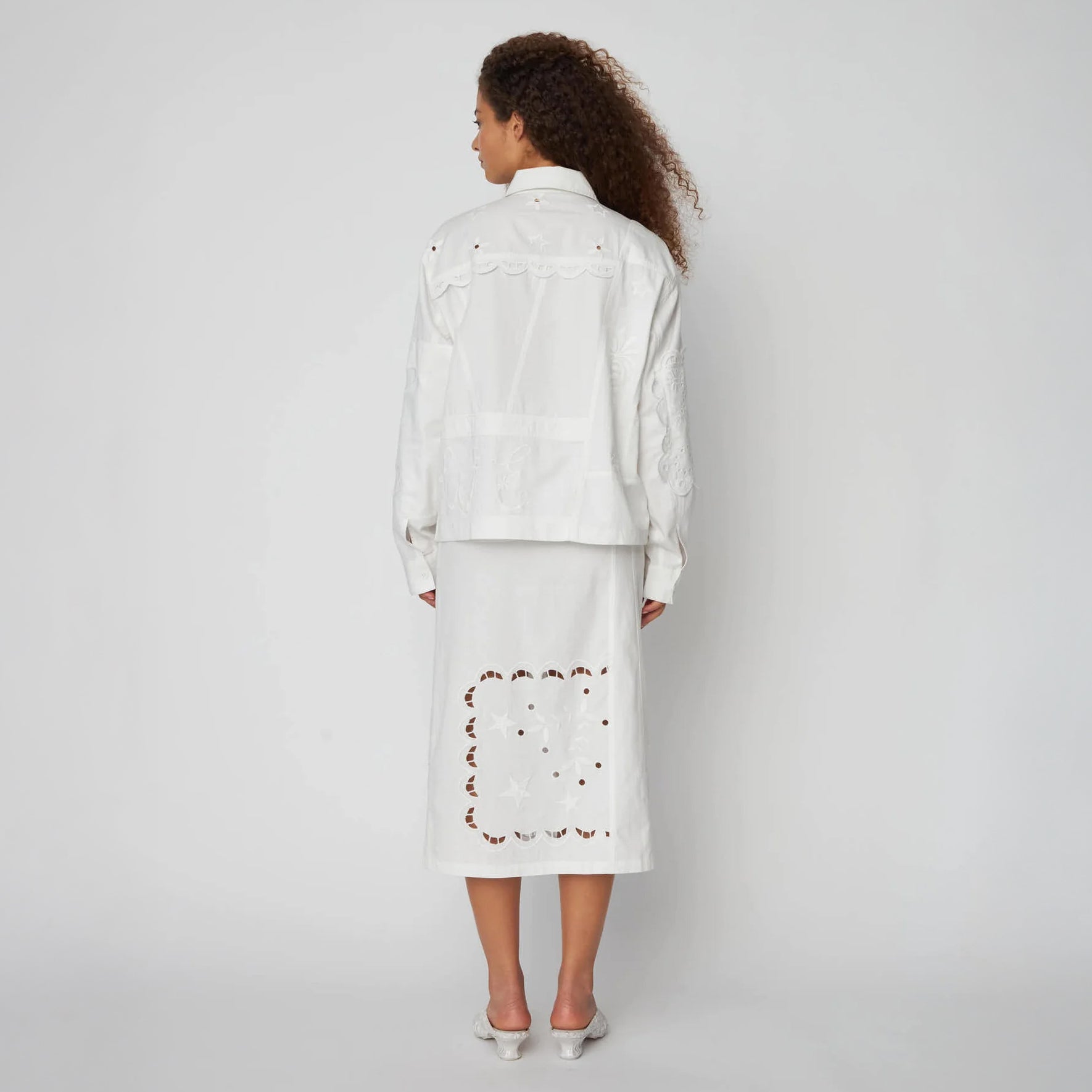 Elements Embroidered Cotton Shirt - White