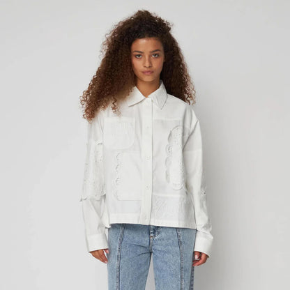 Elements Embroidered Cotton Shirt - White