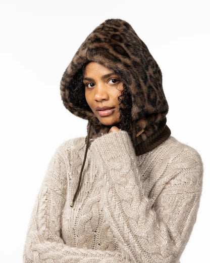 Eliess Hood - Print Brown