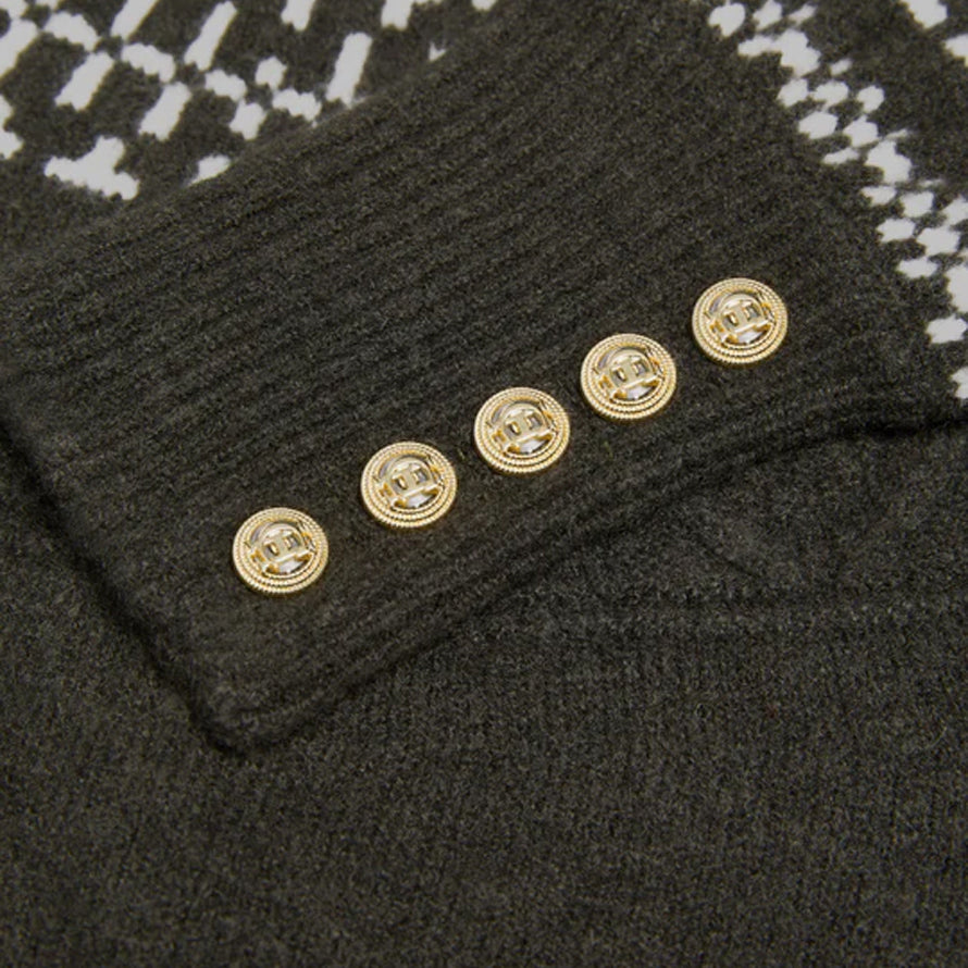 Elodie Roll Neck Knit - Forest Green