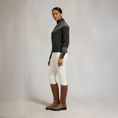 Elodie Roll Neck Knit - Forest Green