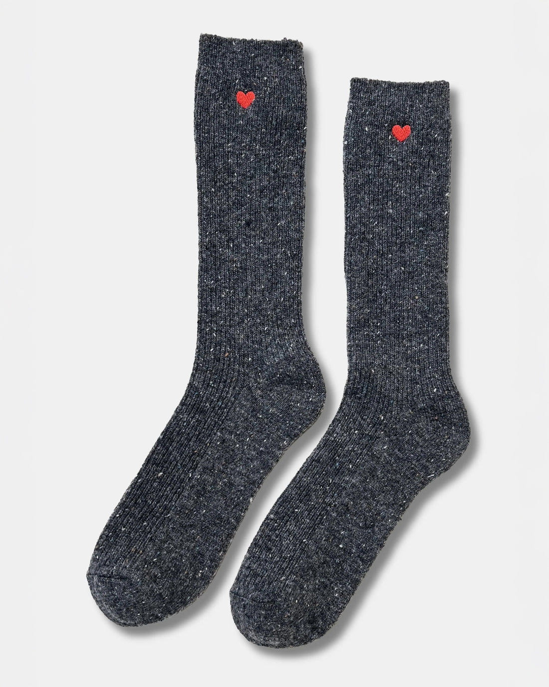 Embroidered Snow Sock - Charcoal