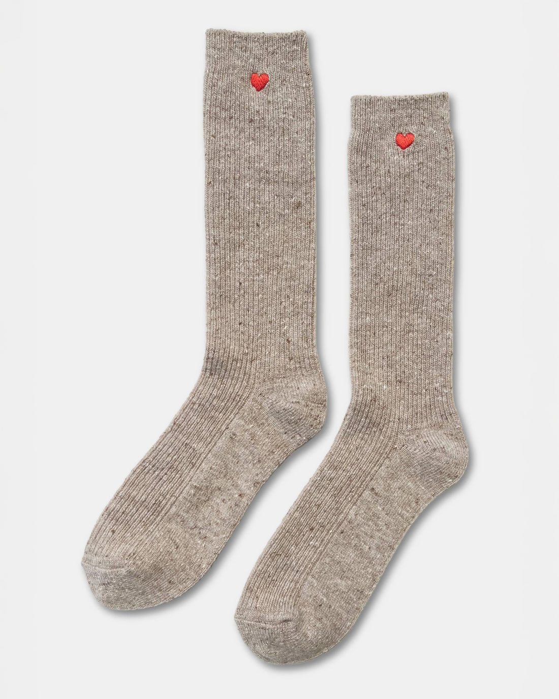 Embroidered Snow Sock - Tan