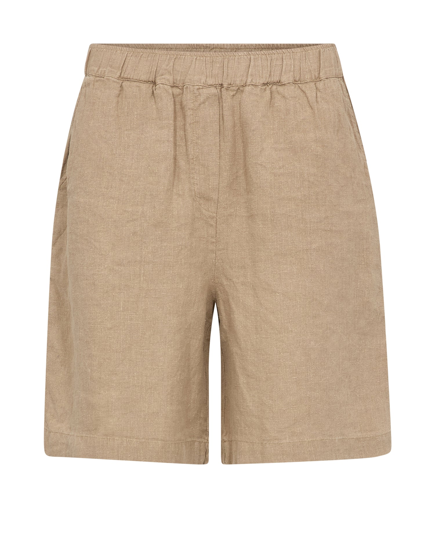 Emmie Linen Bermuda Shorts - Petrified Oak