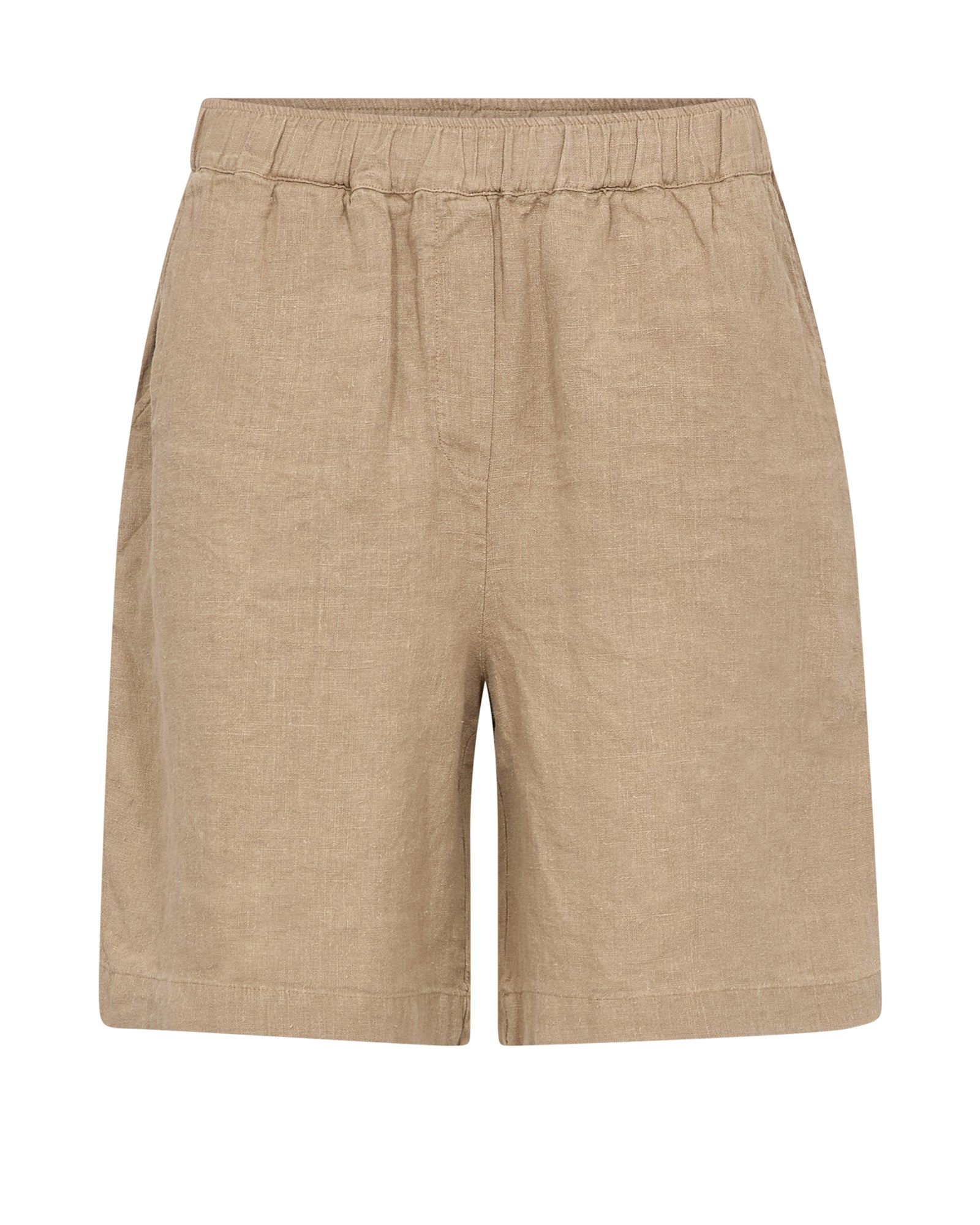 Emmie Linen Bermuda Shorts - Petrified Oak