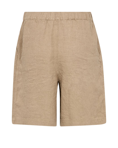 Emmie Linen Bermuda Shorts - Petrified Oak