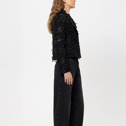Eyelash Sequin Tweed Jacket - Luxury Tweed
