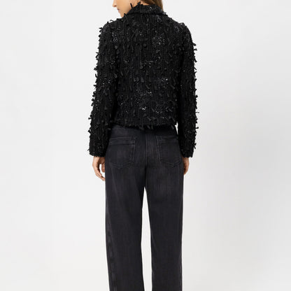 Eyelash Sequin Tweed Jacket - Luxury Tweed